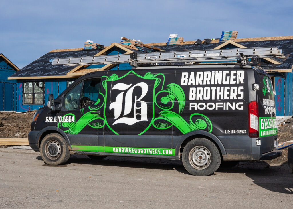 Local roofers working on a roofing project in Granite City IL
