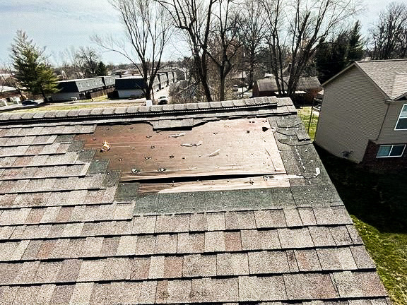 Roof Storm Damage Maryville IL