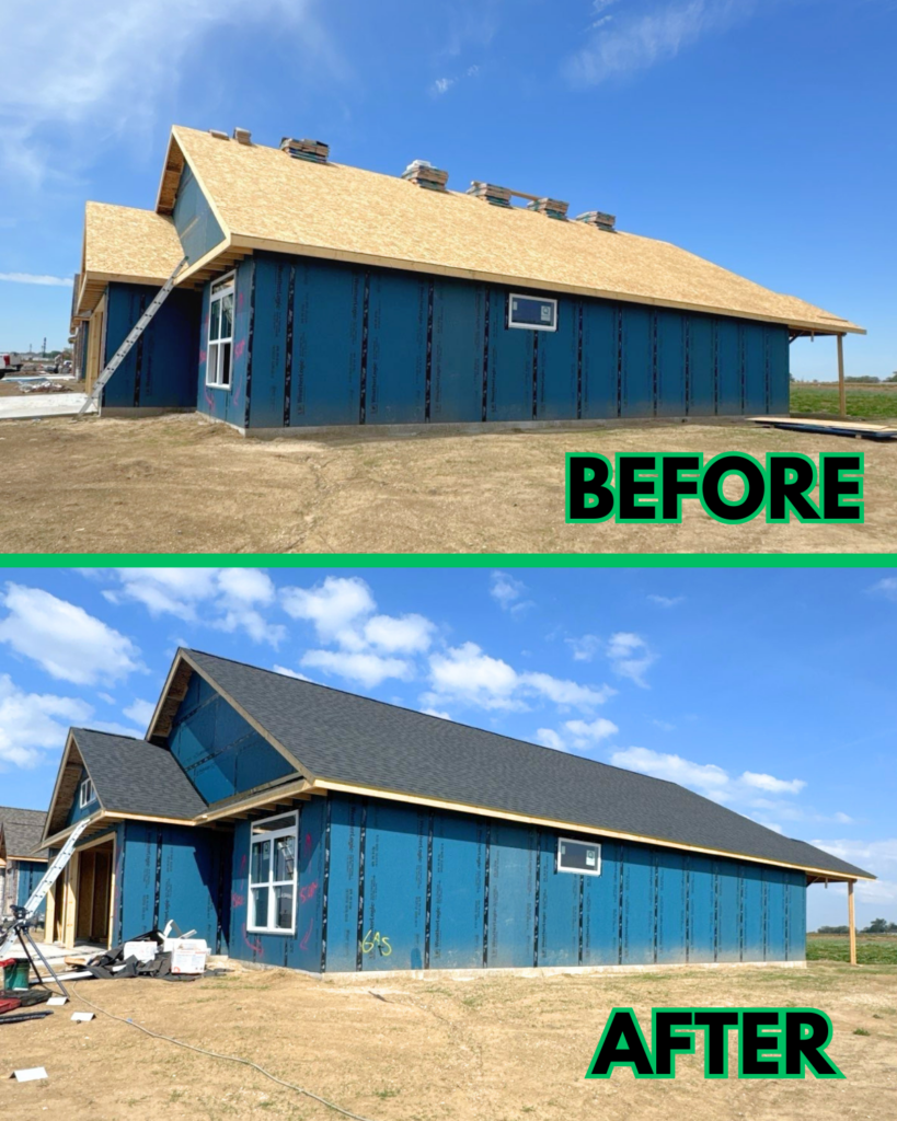 custom new construction home roofing Troy IL