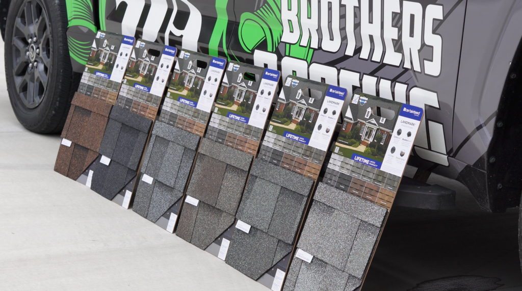Choosing the right roof and siding colors with sample boards